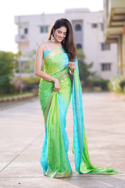 chinnon crepe saree