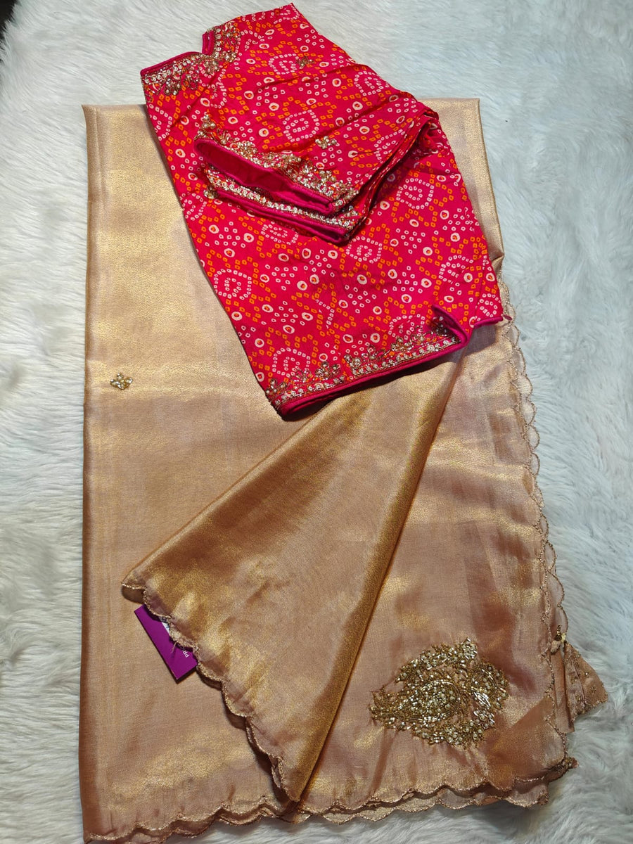 Gold Tissue Saree