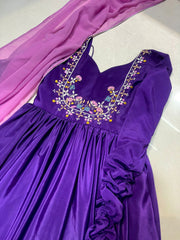 purple gown set