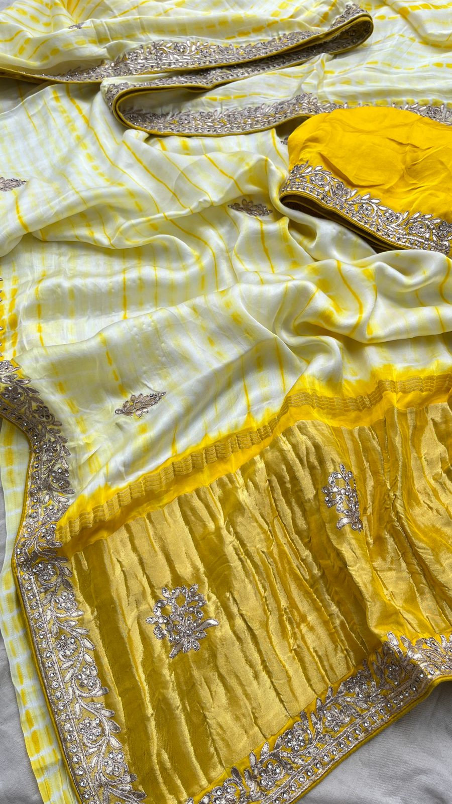 Gajji silk saree fabric