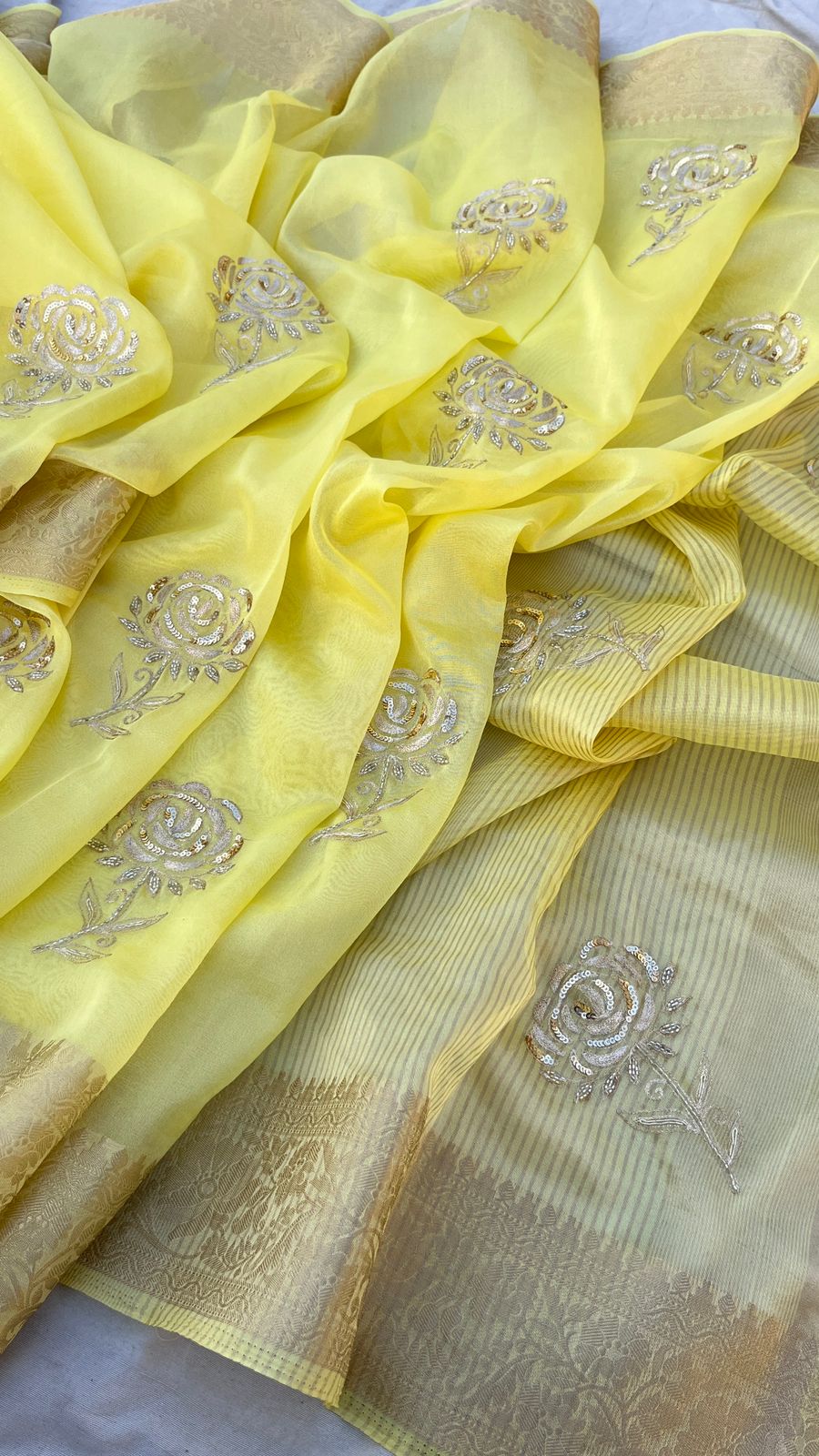 organza banarasi weaving