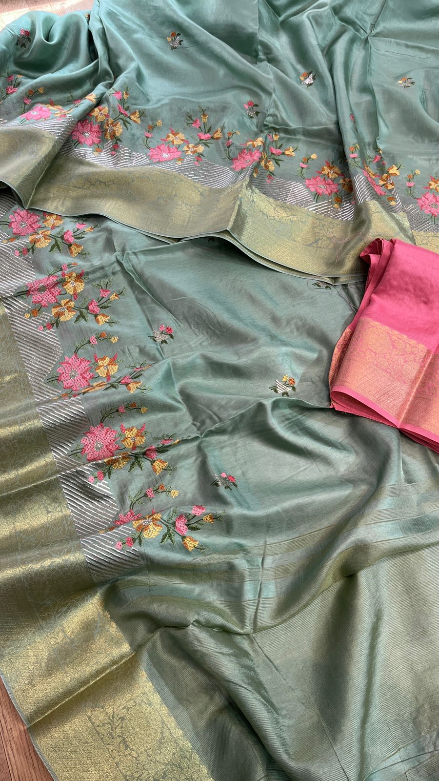 pure munga silk banaras - Anvitha Collections