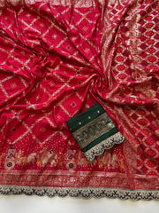 Bottle Green Banarasi Silk