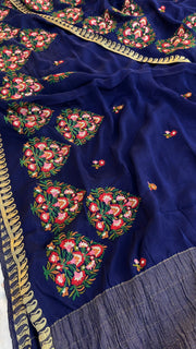 Banarasi weaving zari border - Anvitha Collections