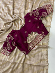 Satin Chiffon Saree