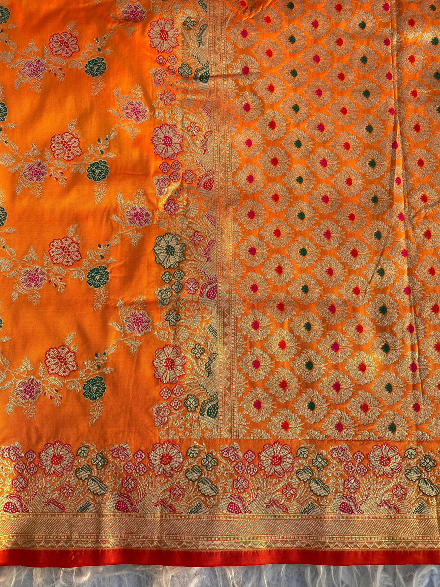 Banarasi mushro satin silk saree