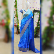 Moonga Raw silk Bandhini saree