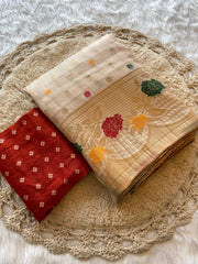 Pure Golden tissue saree