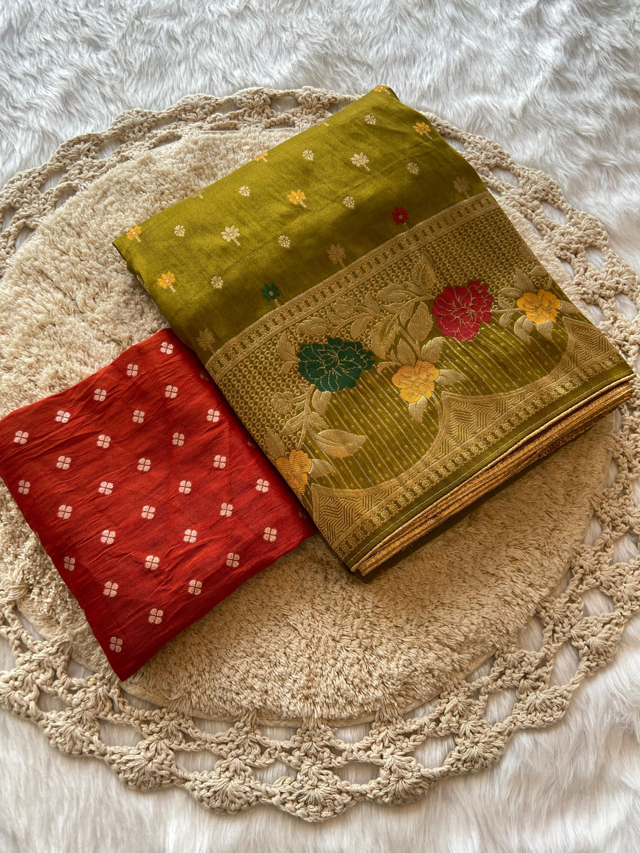 Pure Golden tissue saree