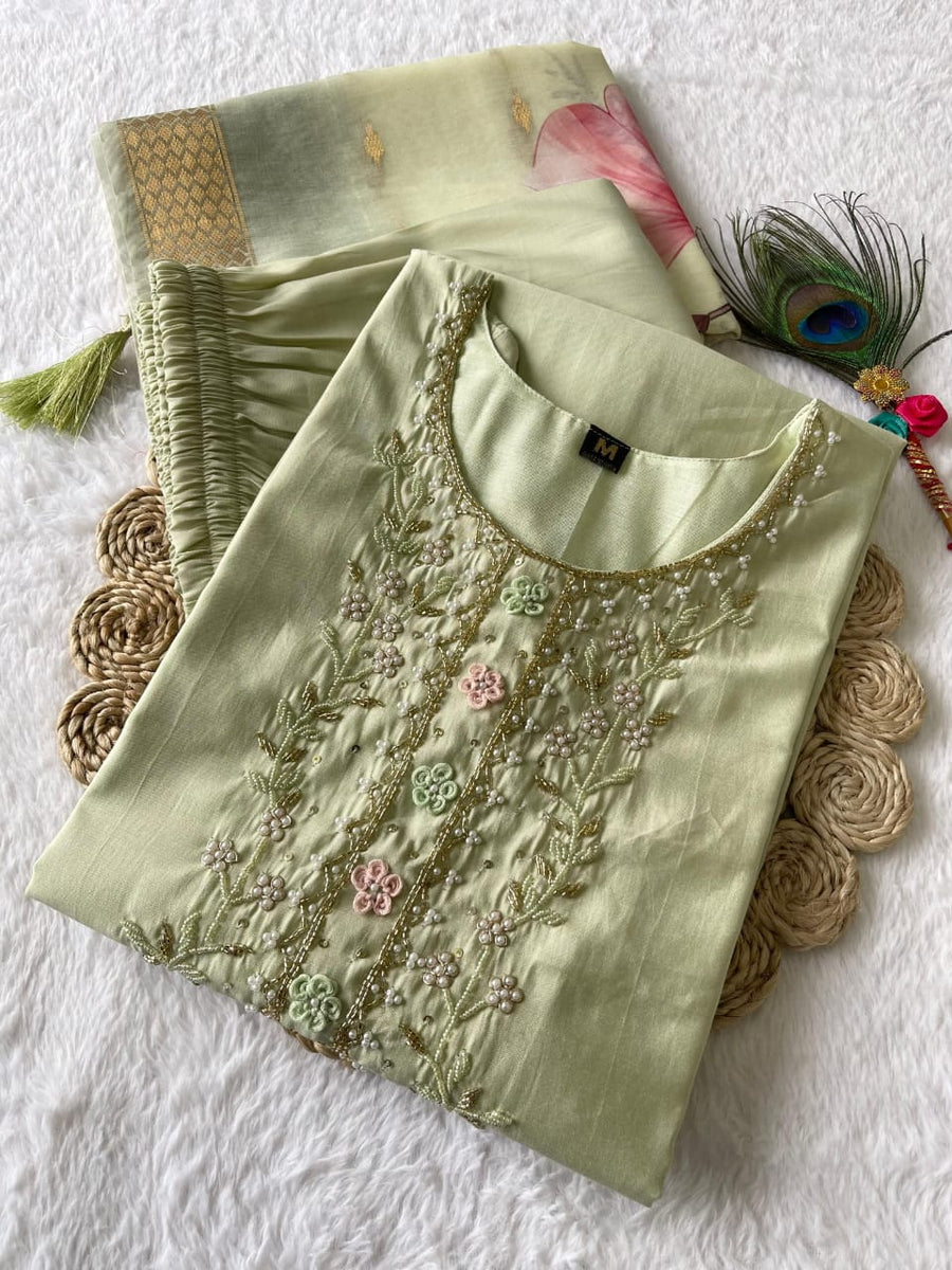 premium Roman silk outfit