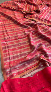 soft tussar silk banarasi saree