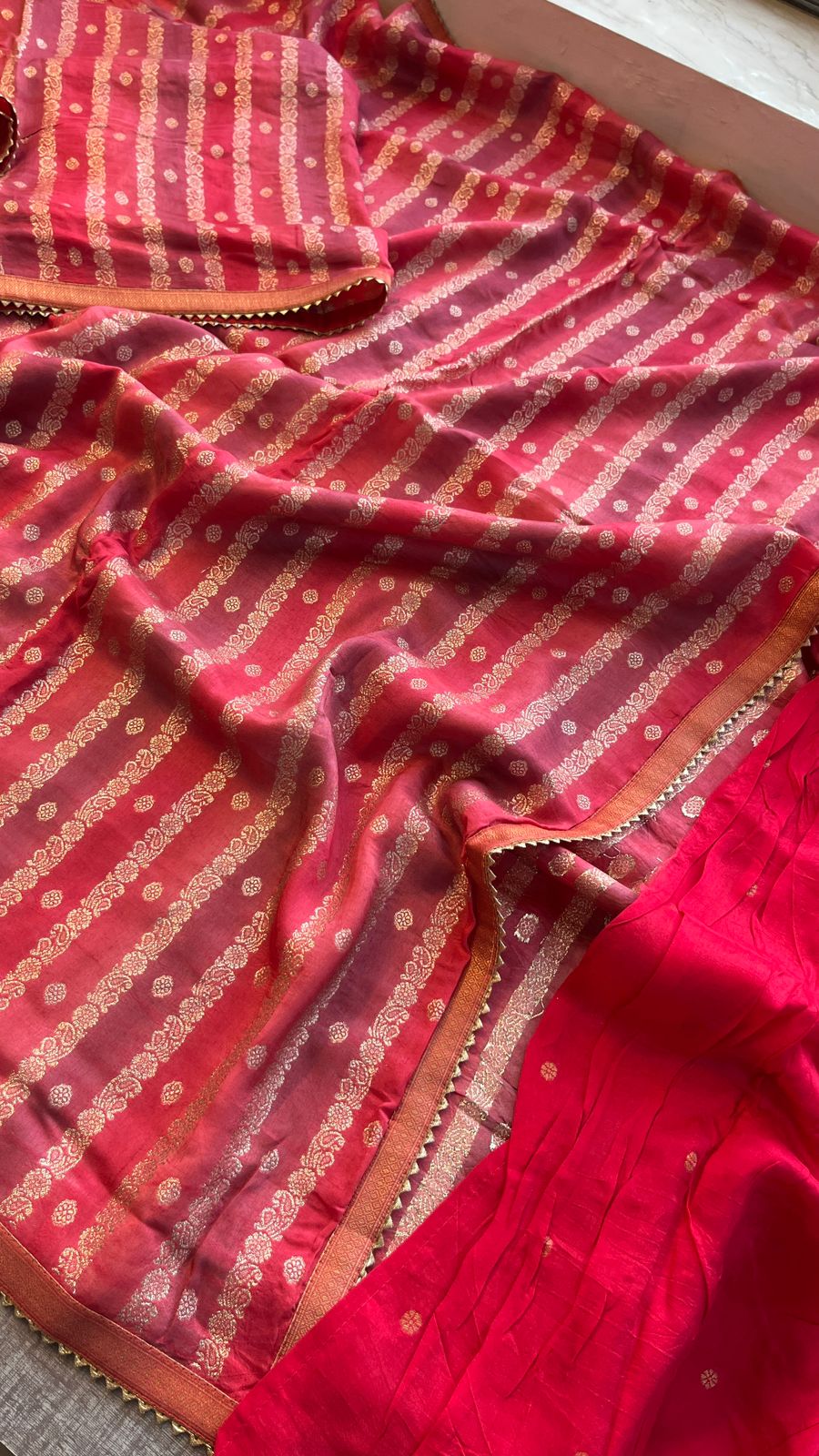 soft tussar silk banarasi saree