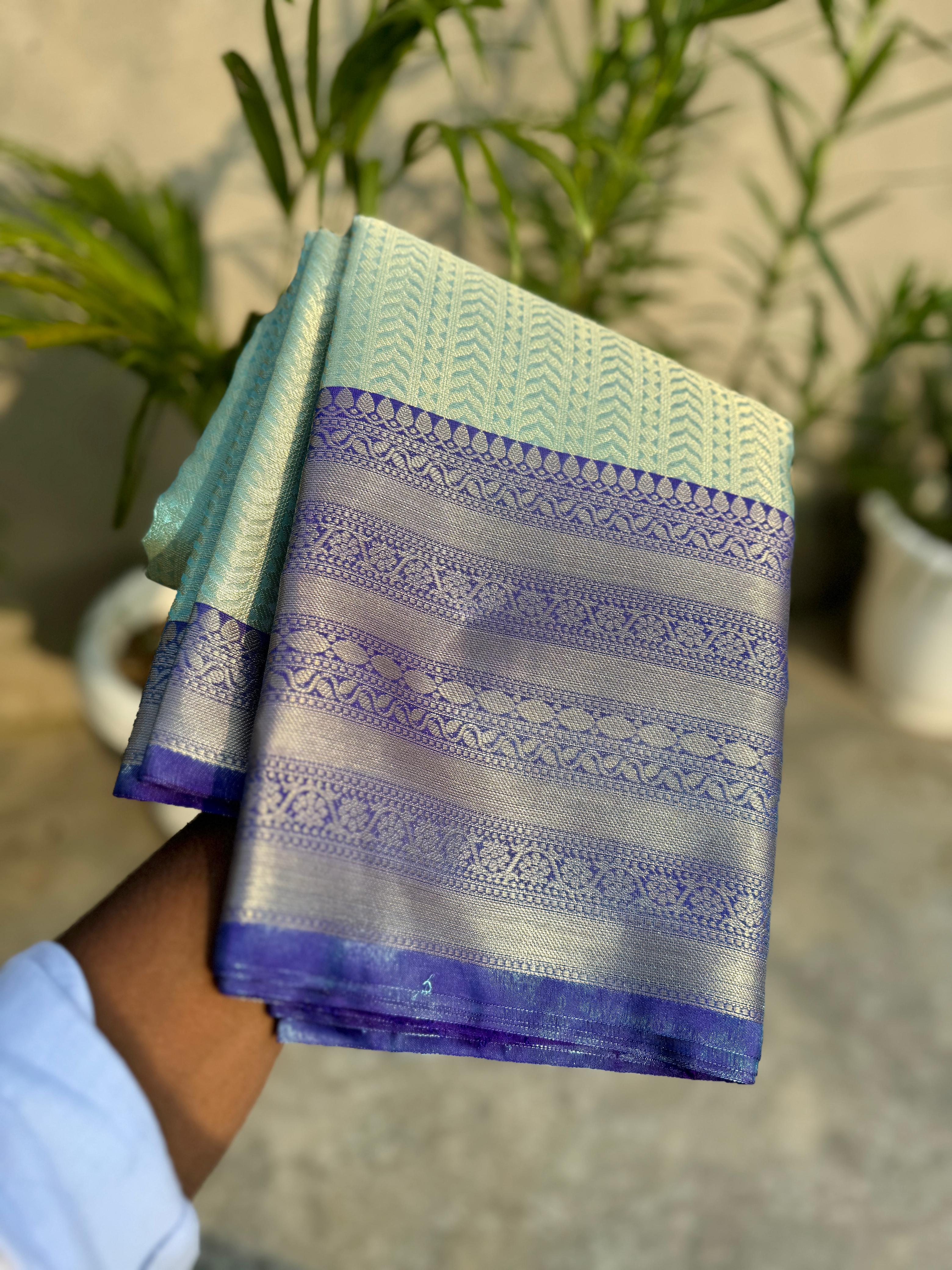 Banarasi soft Pattu tissue brocade saree