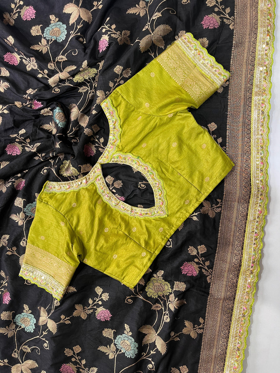 Pure Banarasi Pattu Saree.