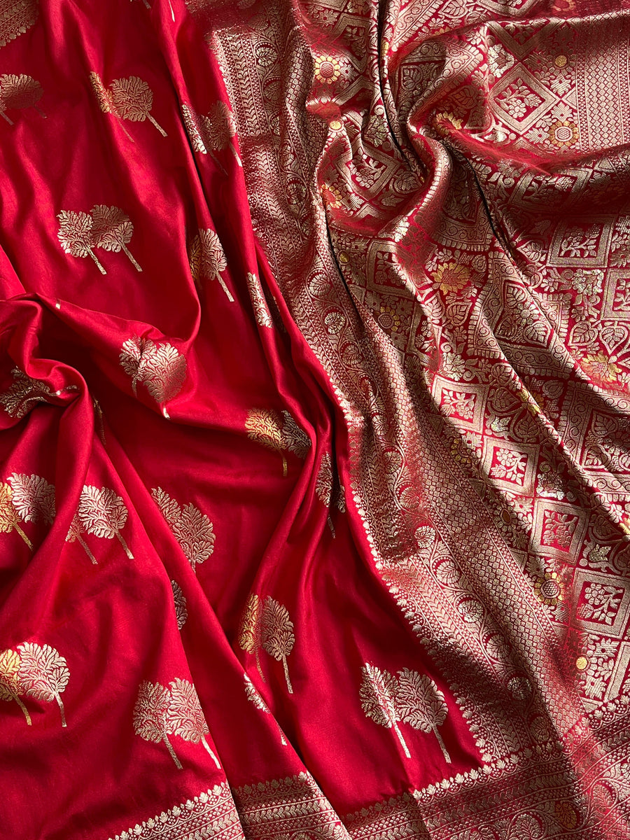 pure Banarasi Satin saree