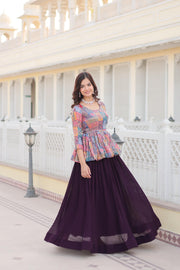 Premium Designer Sequins Embroiderd Readymade Co-ord Set - Anvitha Collections