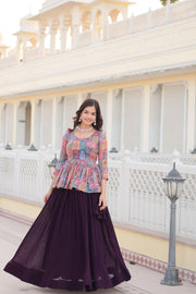 Premium Designer Sequins Embroiderd Readymade Co-ord Set - Anvitha Collections