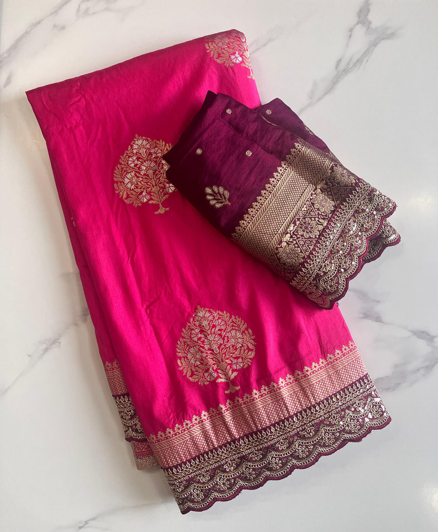 Banarasi Scalloped - Anvitha Collections