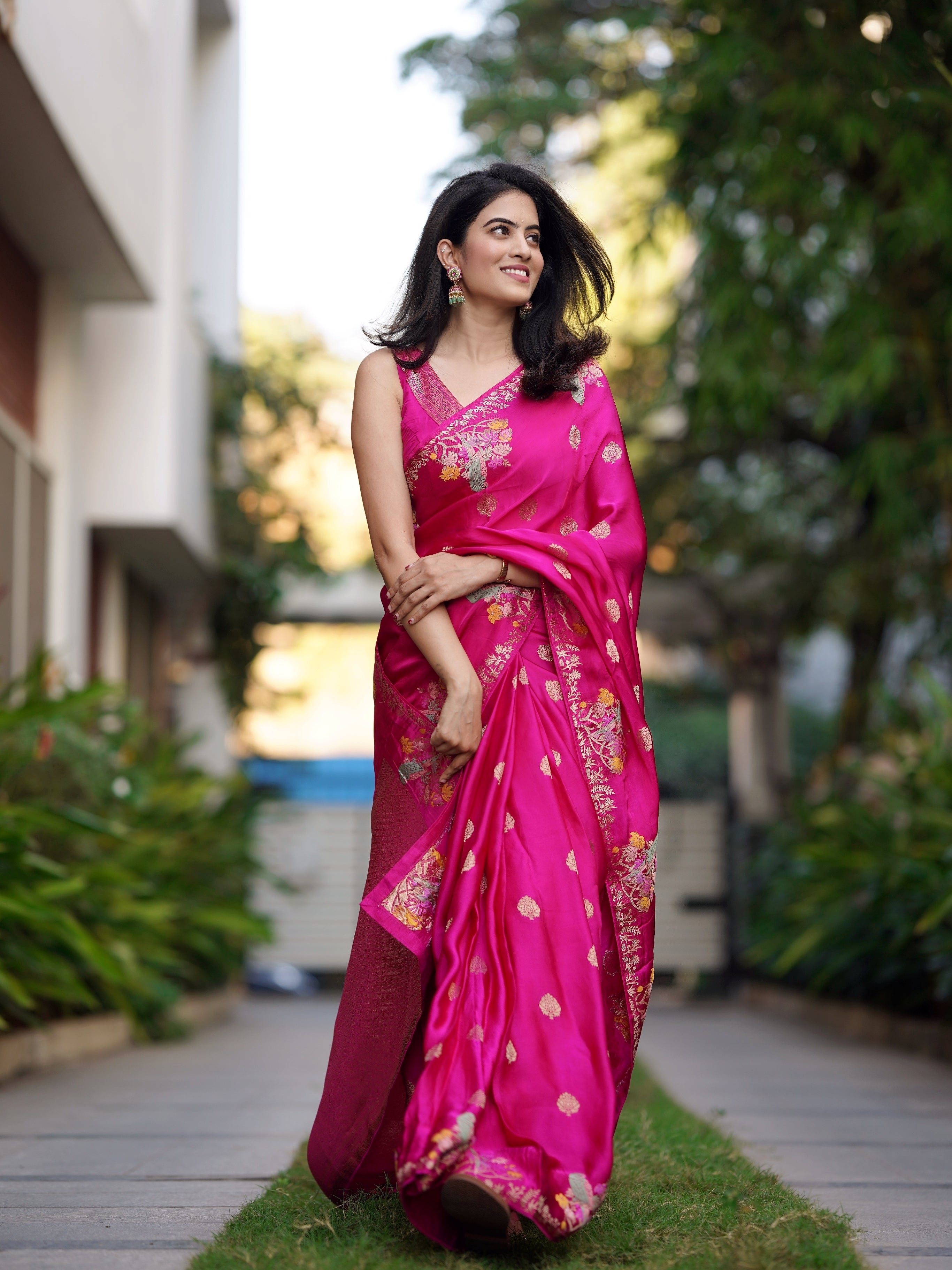 Mashroo Crepe Silk Saree - Anvitha Collections